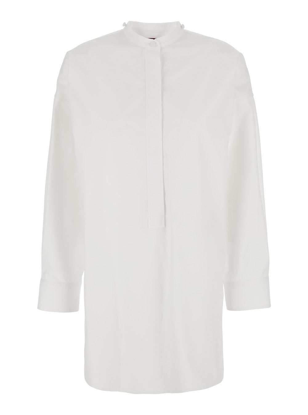 Gucci Women White Shirt With Classic Collar And Logo Lettering On The Collar In Cotton Woman