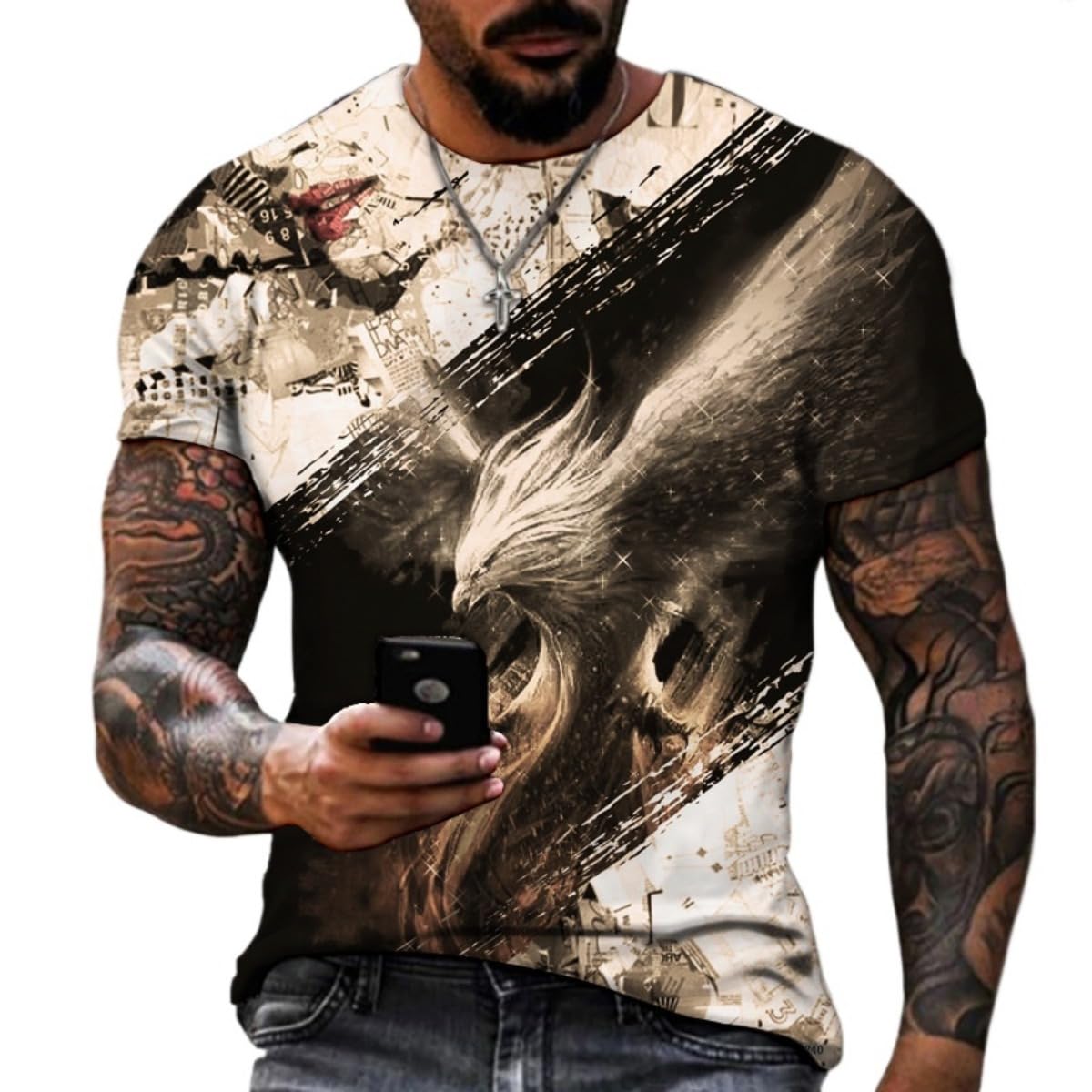 2025 Men's 3D Printed Short-Sleeved T-Shirt