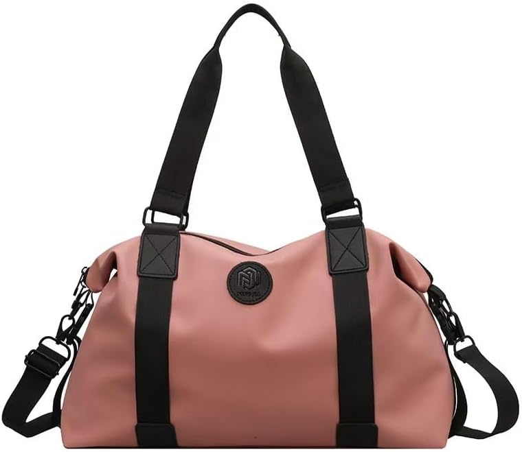 2025 Summer Casual Large - Capacity Travel Bag - Lightweight Fitness Gym Bag with Independent Shoe Compartment, Multifunctional Sports Yoga Luggage Bag (Pink)