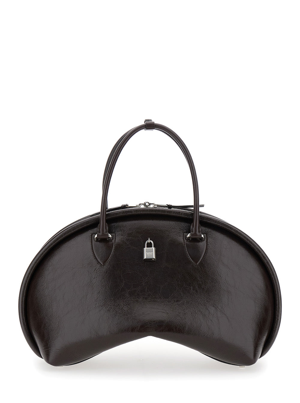 Acne Studios Women Black Handbag With Two Top Handles And Logo Plaque On The Front In Leather Woman