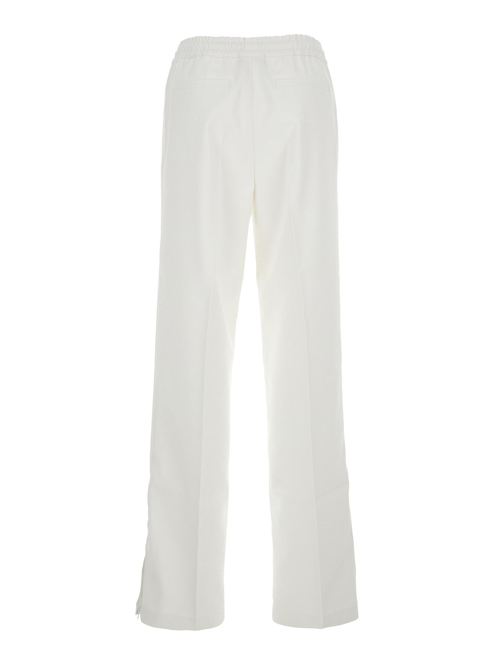 Gucci Women White Pants With Elastic Drawstring Waist In Tech Fabric Woman