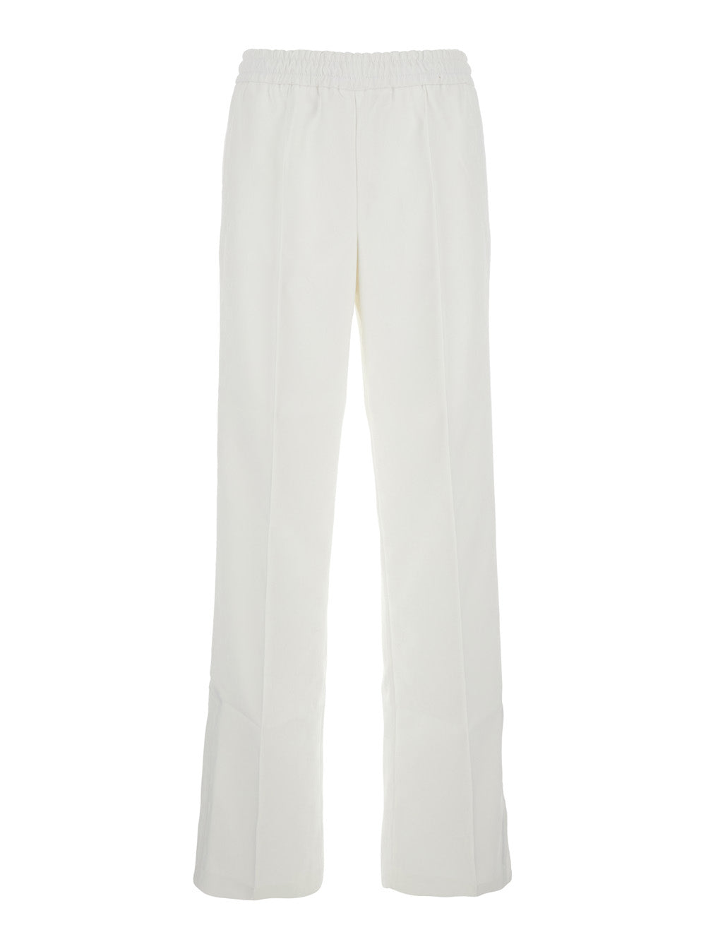 Gucci Women White Pants With Elastic Drawstring Waist In Tech Fabric Woman