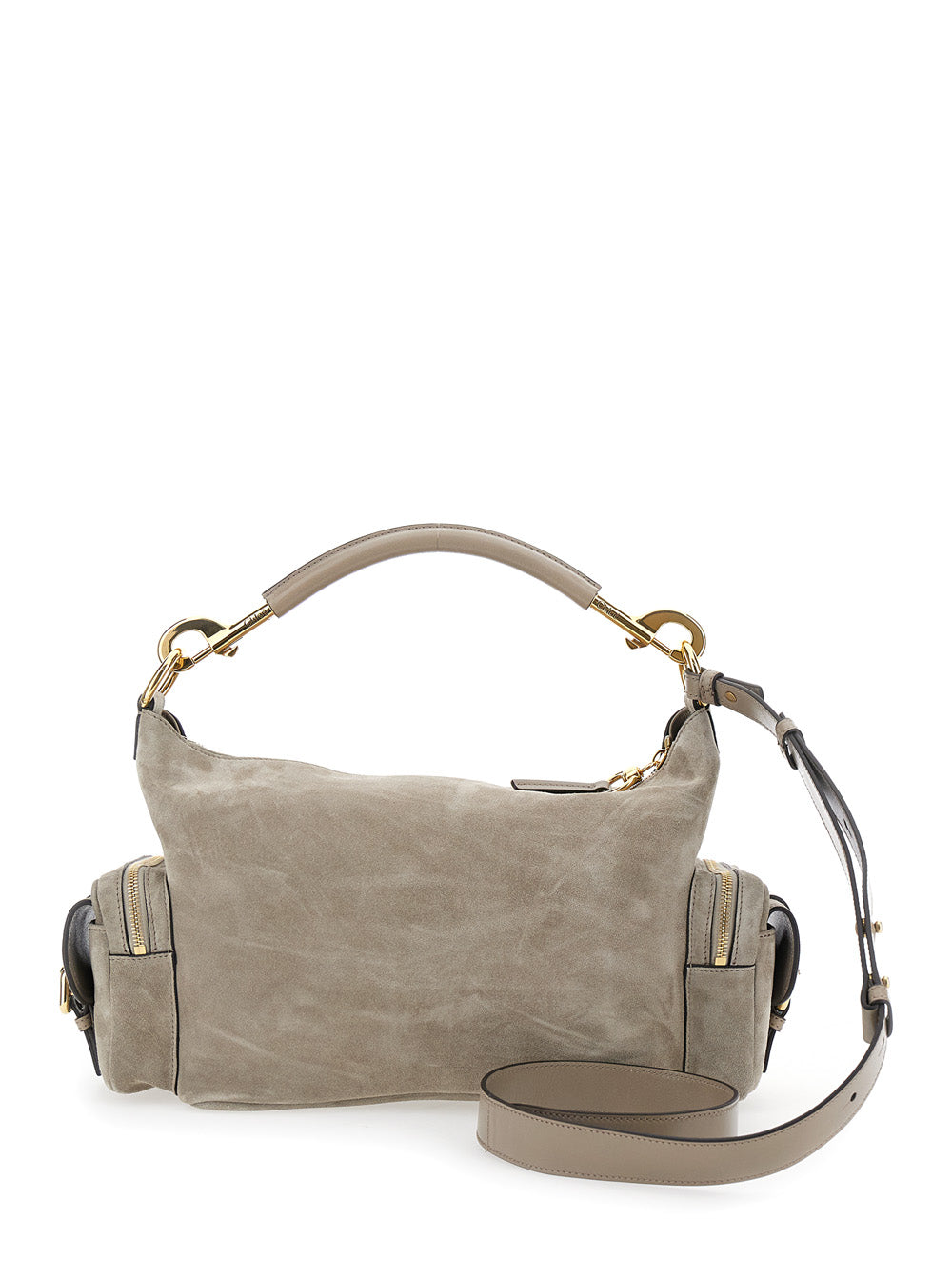 Chloé Women 'Camera Bag' Grey Handbag With Adjustable And Removable Shoulder Strap In Suede Woman