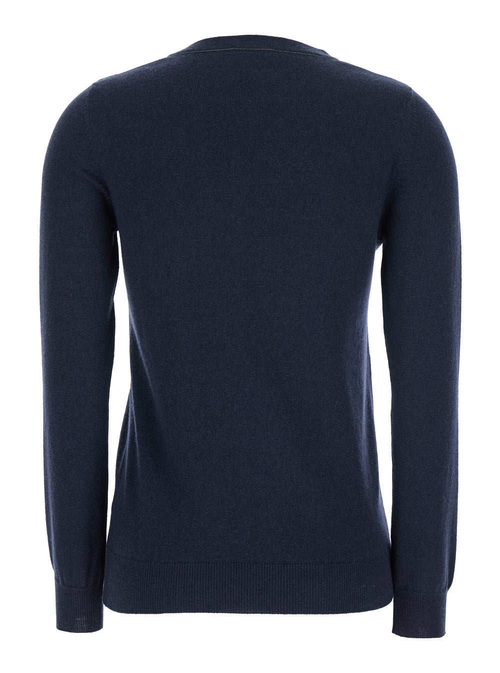 Brunello Cucinelli Women Blue Sweater With Round Neck In Cashmere Woman