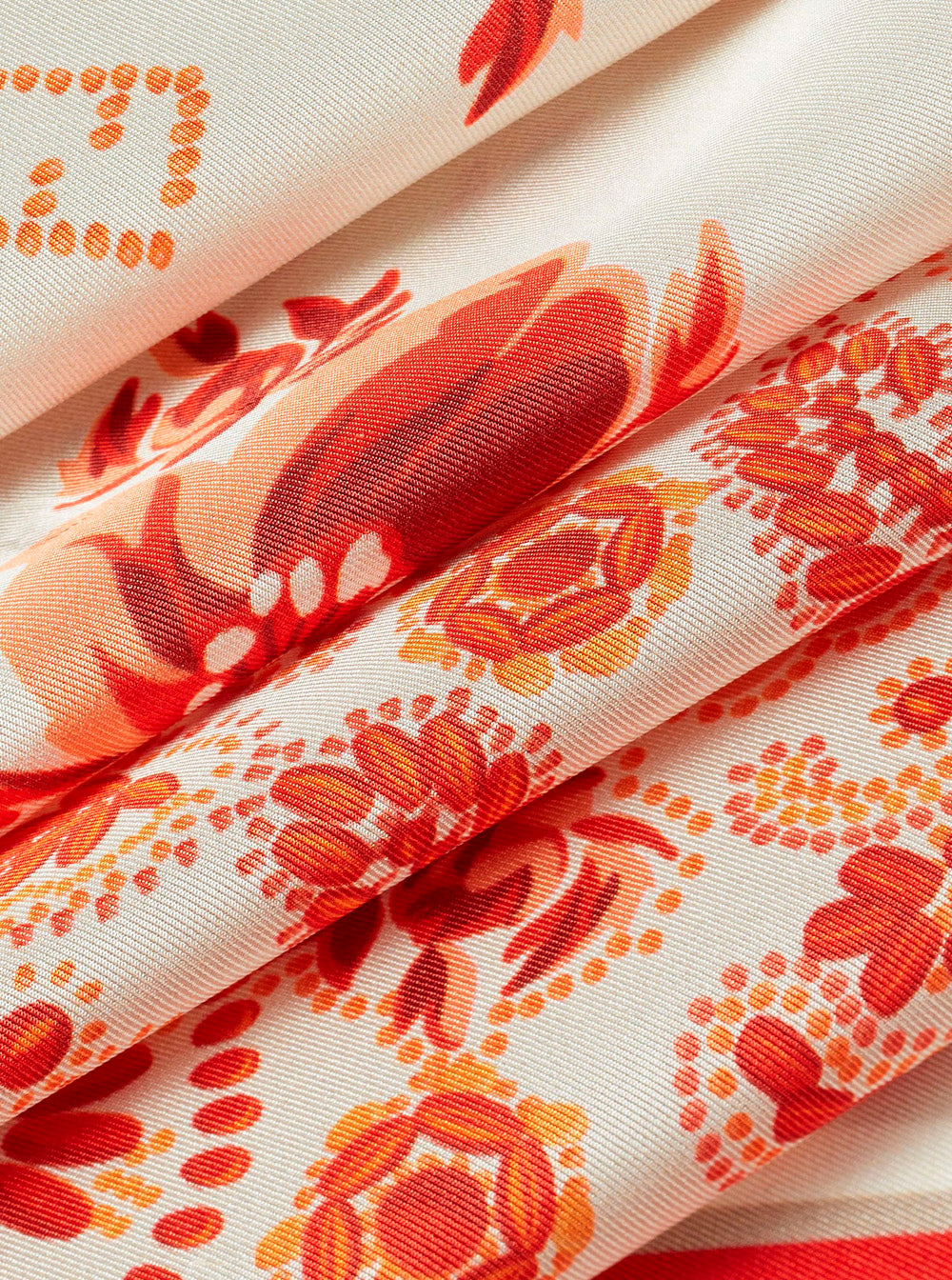 Fendi Women Multicolor Scarf With Bandana Print And Floral Details In Silk Woman