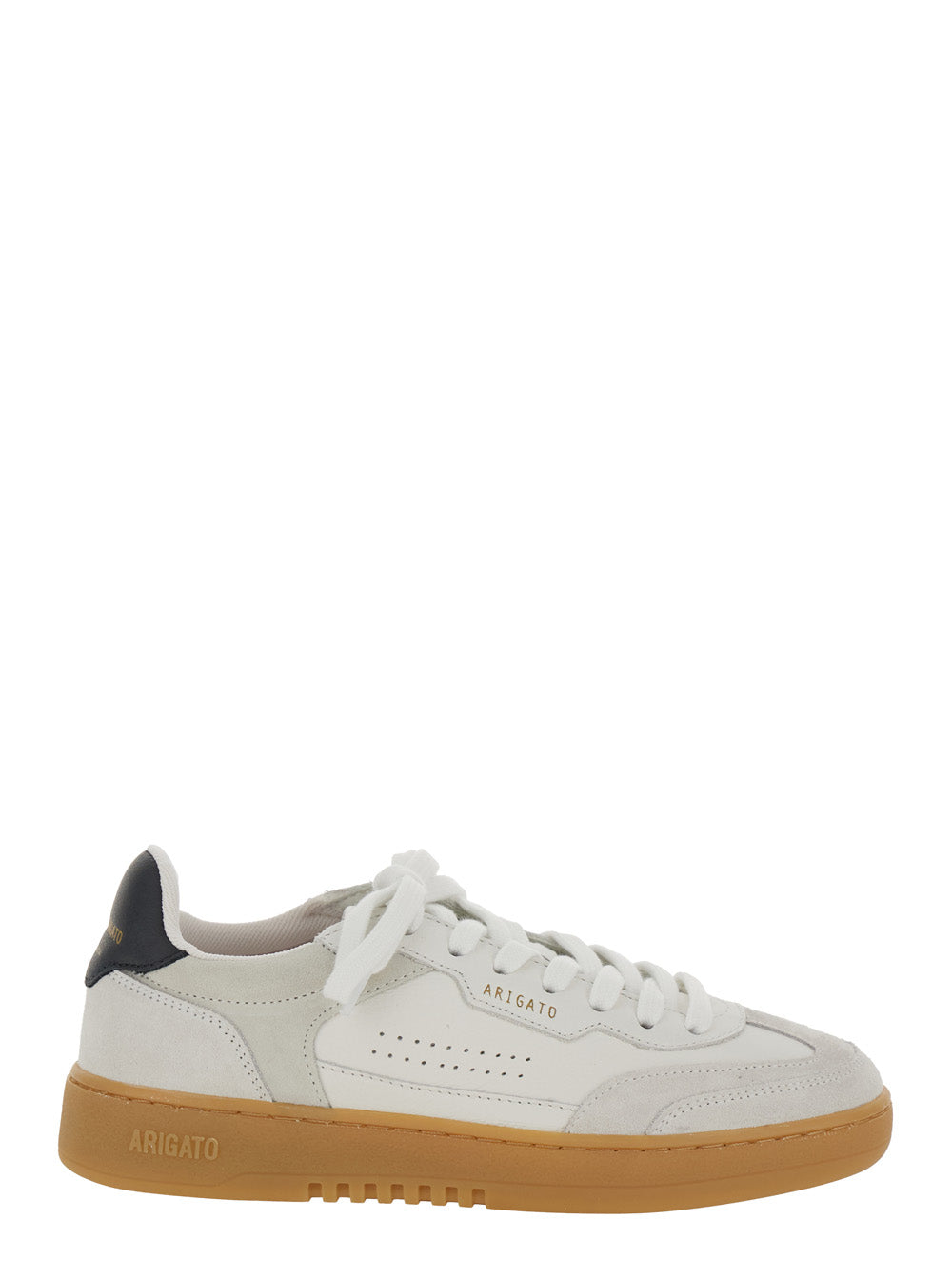 Axel Arigato Women 'Dice T-Toe' White Low Top Sneakers With Logo Patch On The Tongue And Logo Lettering On The Rear In Leather Man