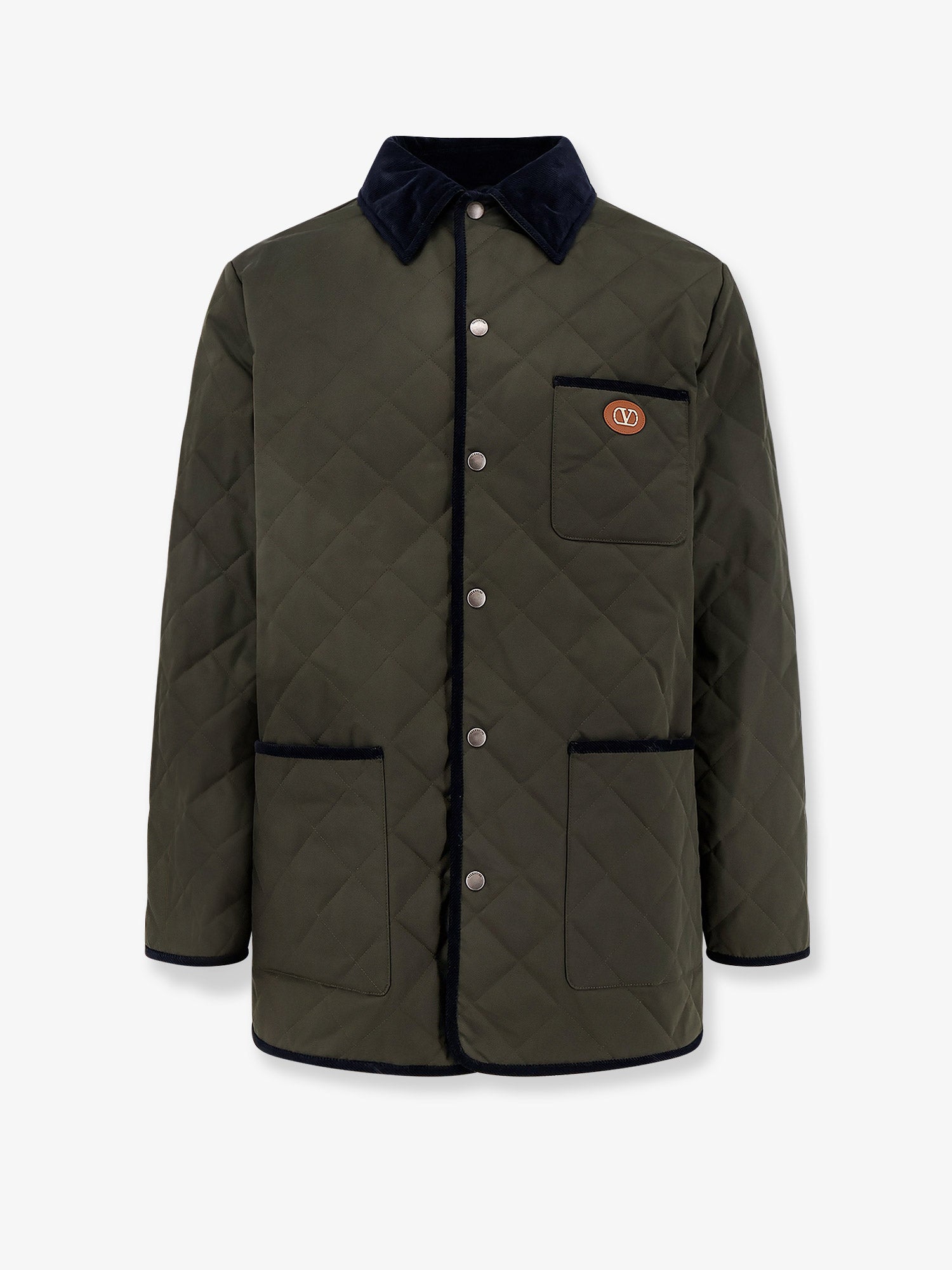 Valentino Men Quilted Jacket With Vlogo Signature Patch