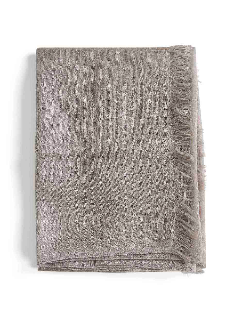 Brunello Cucinelli Women Taupe Cashmere And Silk Scarf