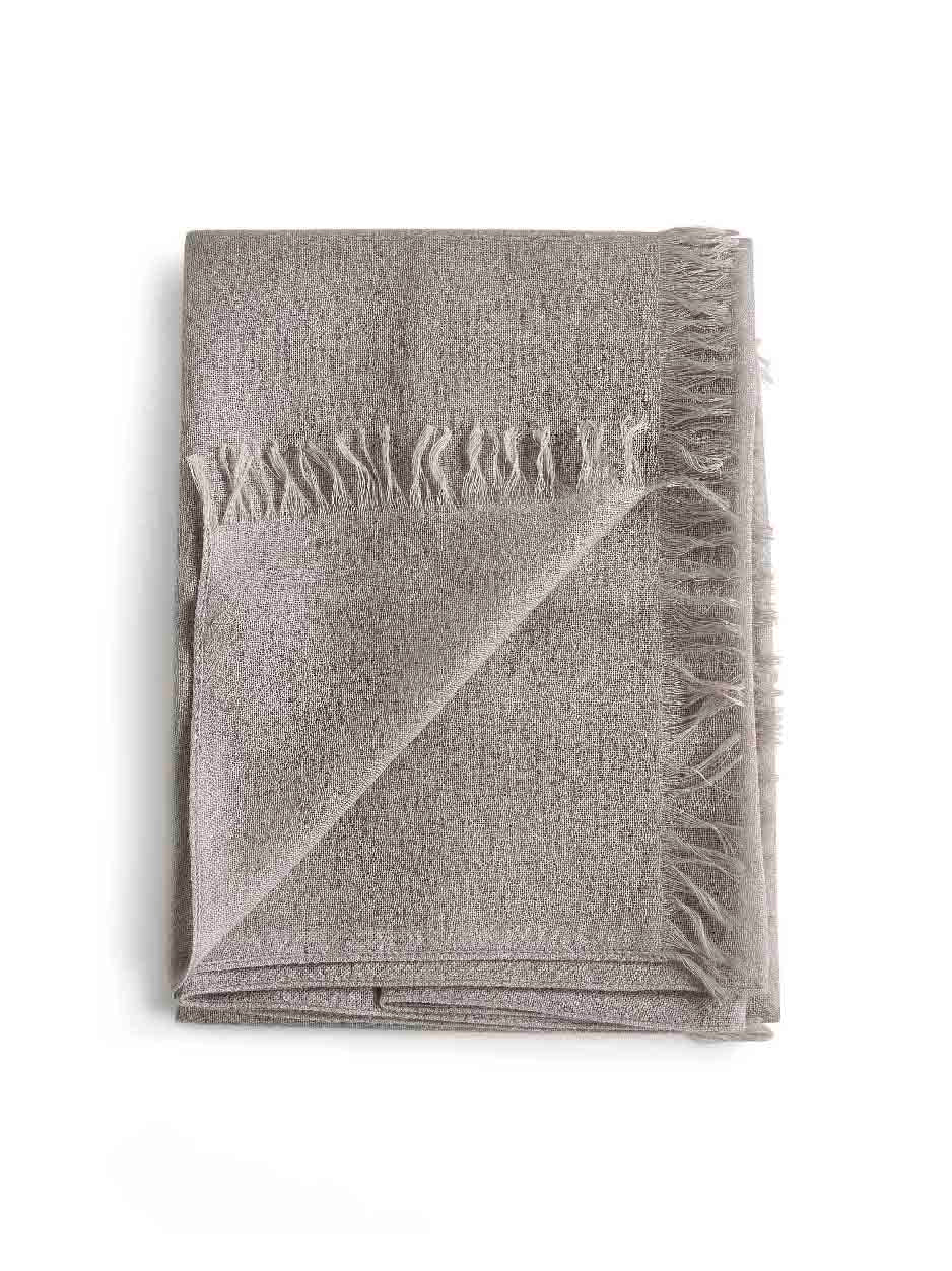 Brunello Cucinelli Women Taupe Cashmere And Silk Scarf