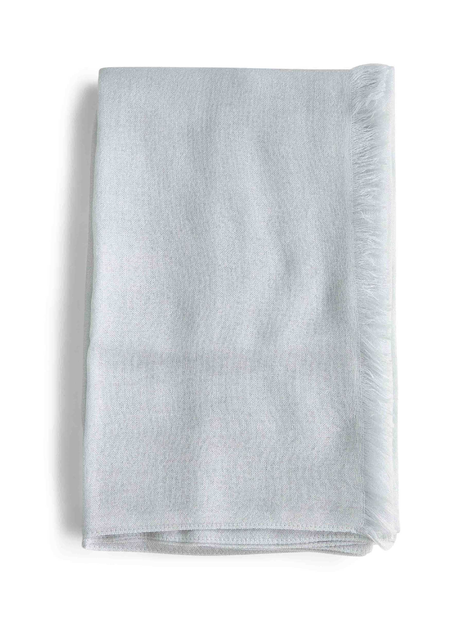 Brunello Cucinelli Women Light Blue Cashmere And Silk Scarf
