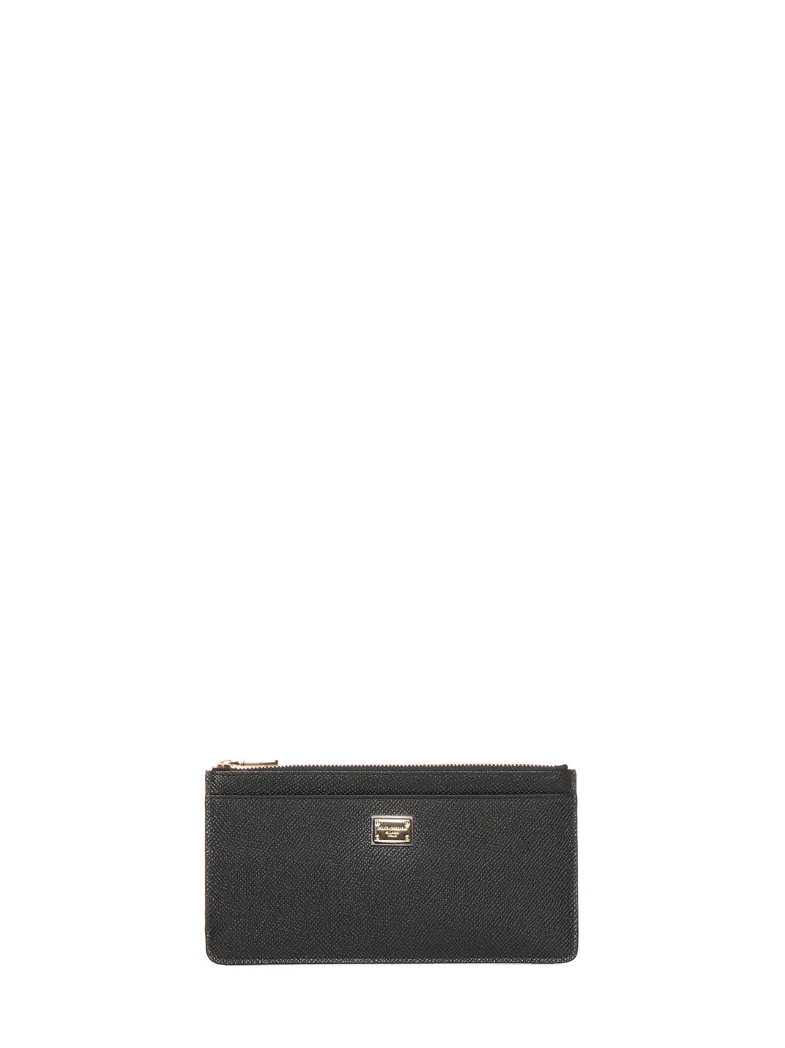Dolce & Gabbana Women Large Black Dauphine Leather Card Case