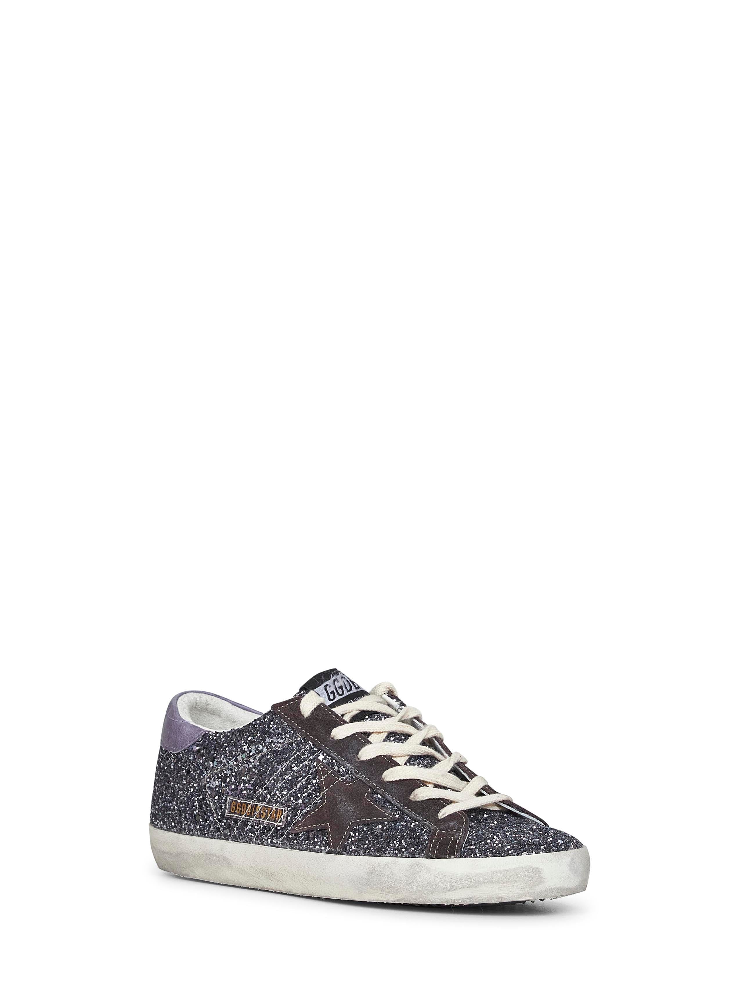 Golden Goose Women Light Anthracite Glitter Super-Star Sneakers