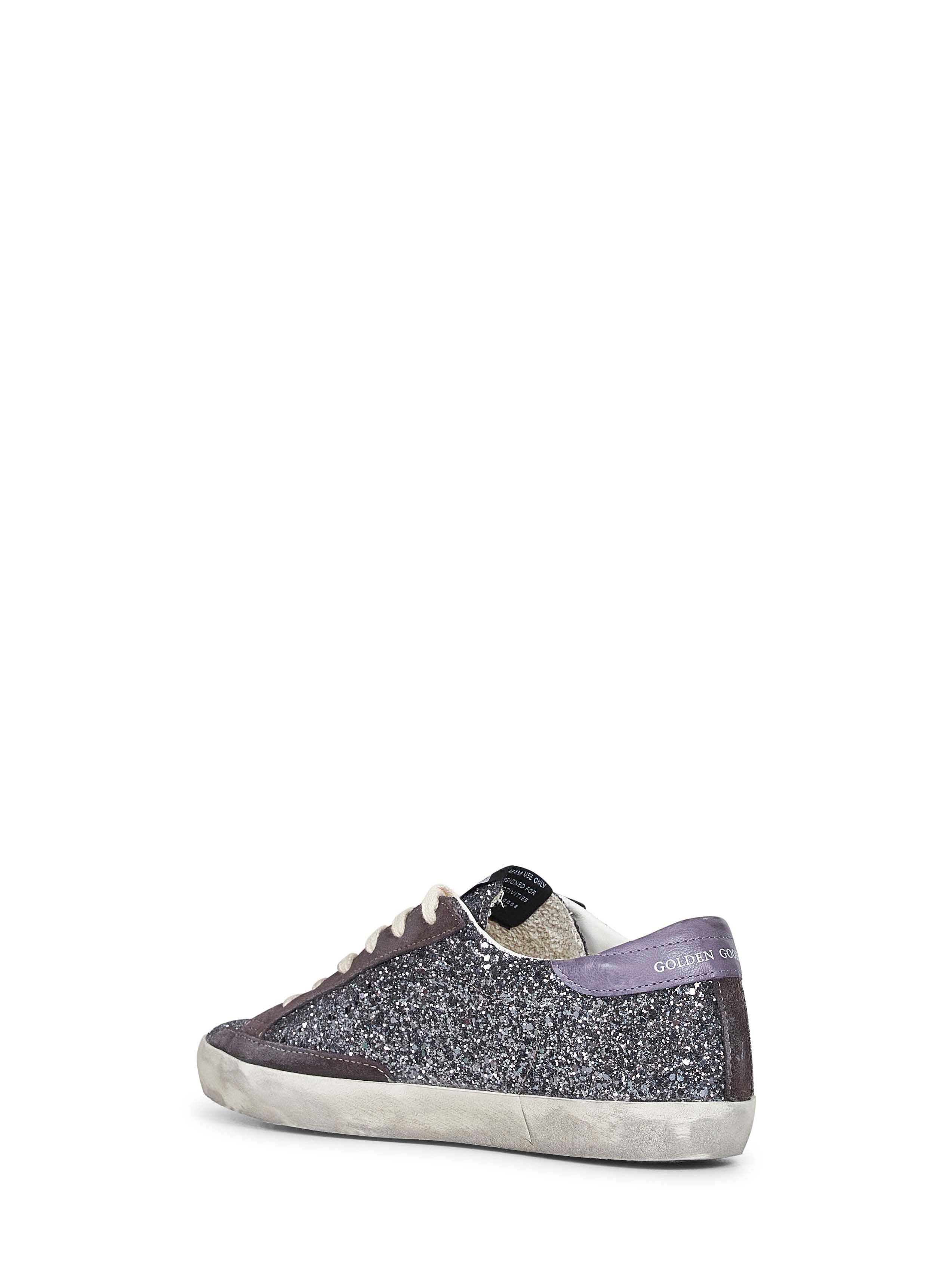 Golden Goose Women Light Anthracite Glitter Super-Star Sneakers
