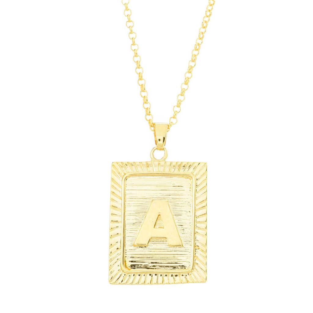 MAYAMAR 24K Gold Plated Choice of Initial Enhancer Pendant w/ 18" Chain by Steals