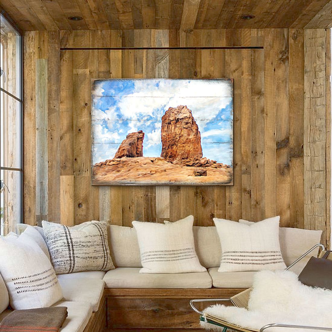 Hogge Canyons Landscape Wooden Wall Art by Nature Wonders - Nature Wildlife Decor - 95276B