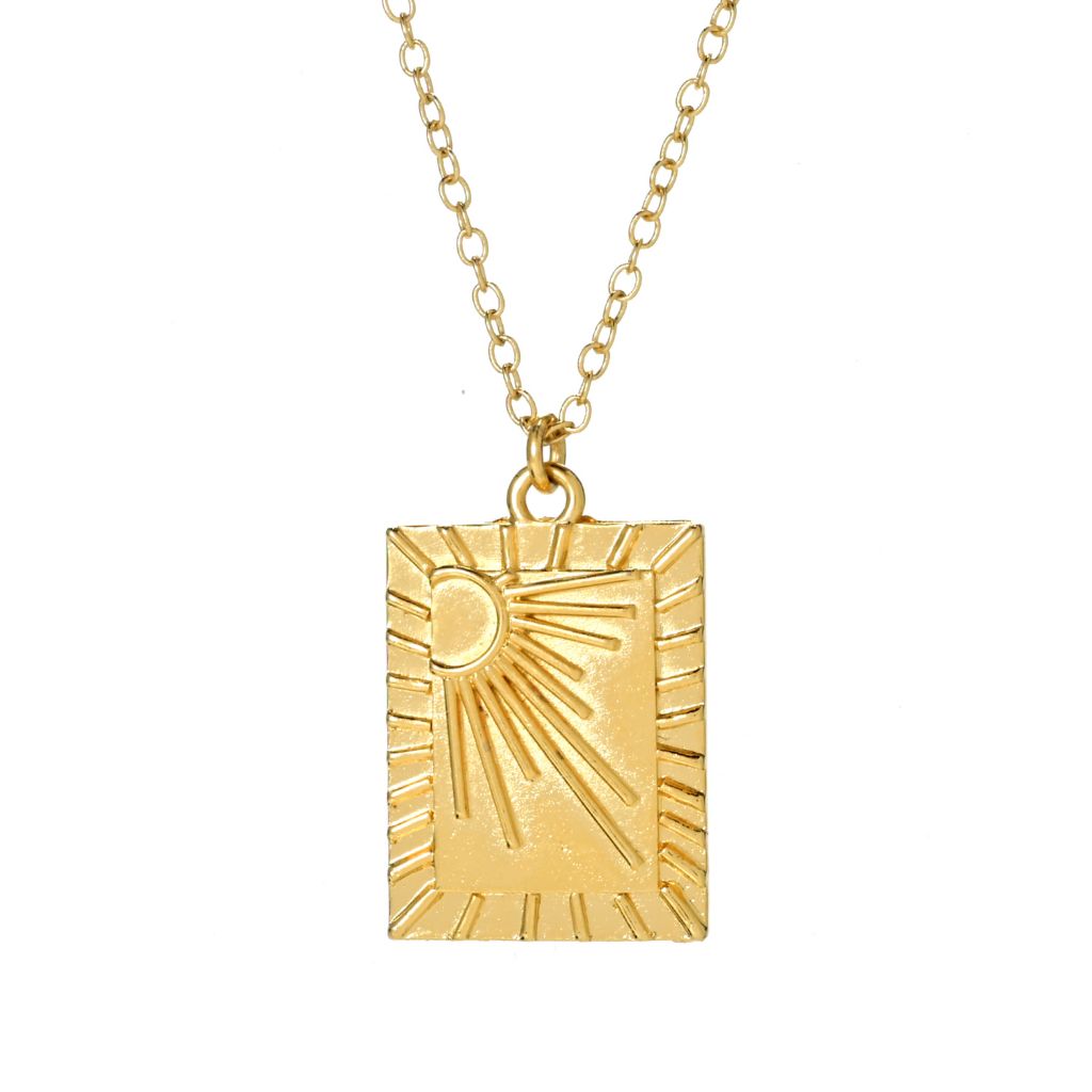 MAYAMAR 24K Gold Plated Choice of Motif Pendant w/ 16"+2" Chain by Steals