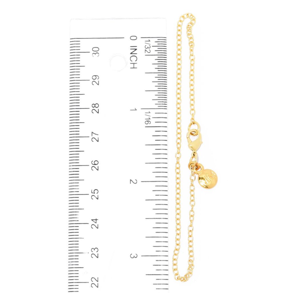 MAYAMAR 24K Gold Plated Choice of Size Oval Rolo Link Chain Bracelet by Steals