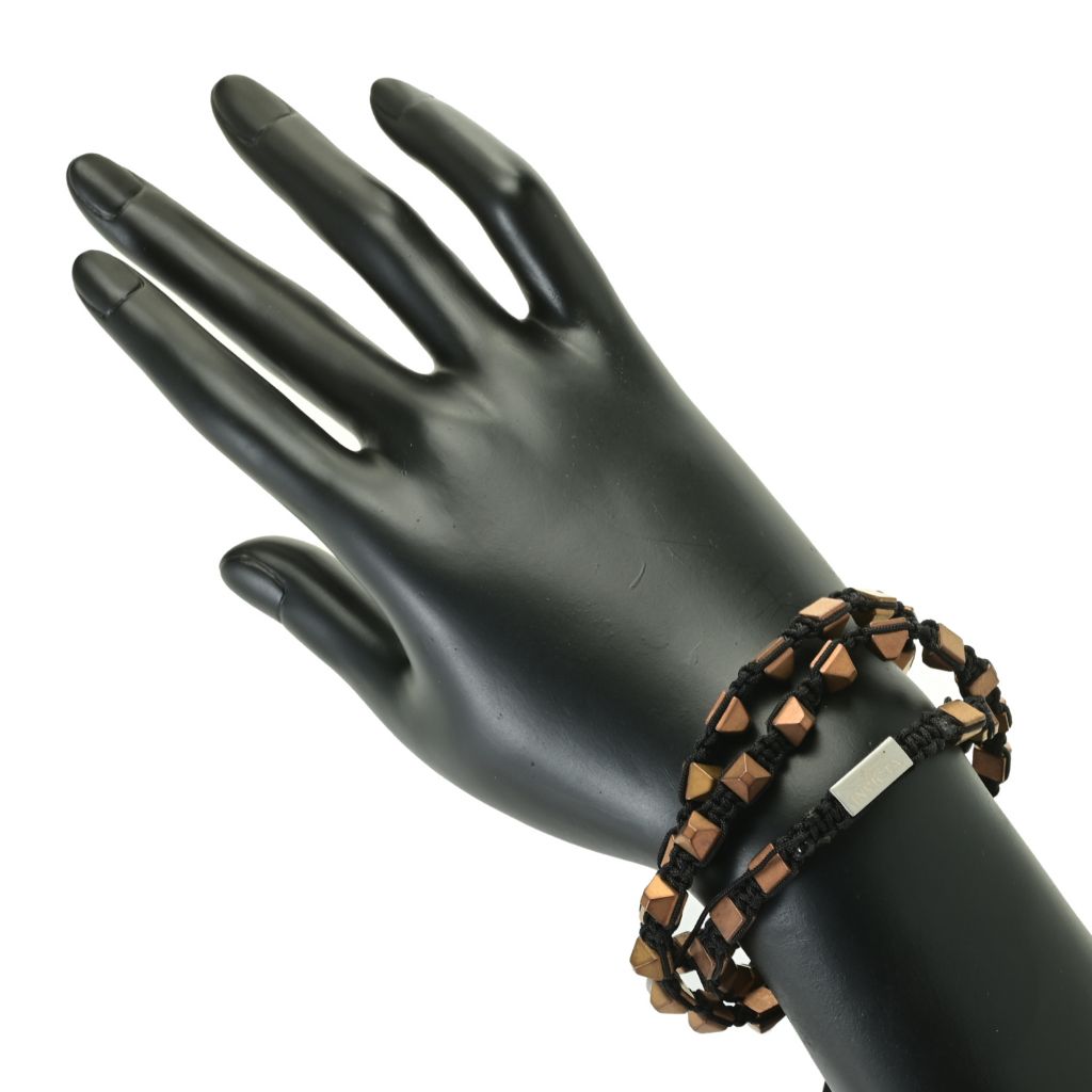 Invicta Jewelry Men's Hematite Adjustable Wrap Bracelet by Steals