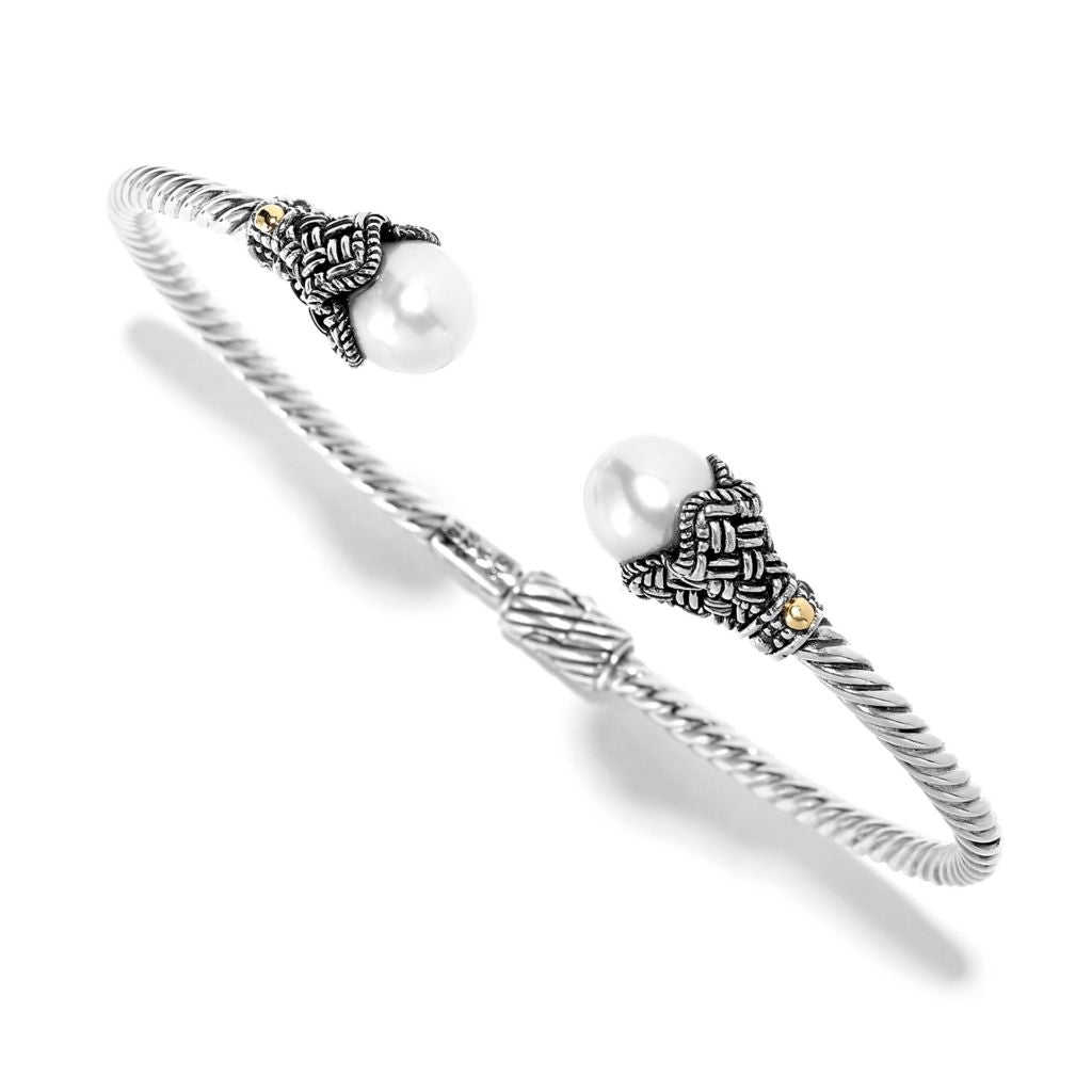 Artisan Silver by Samuel B. Choice of Gem Twisted Cable Cuff Bracelet by Steals