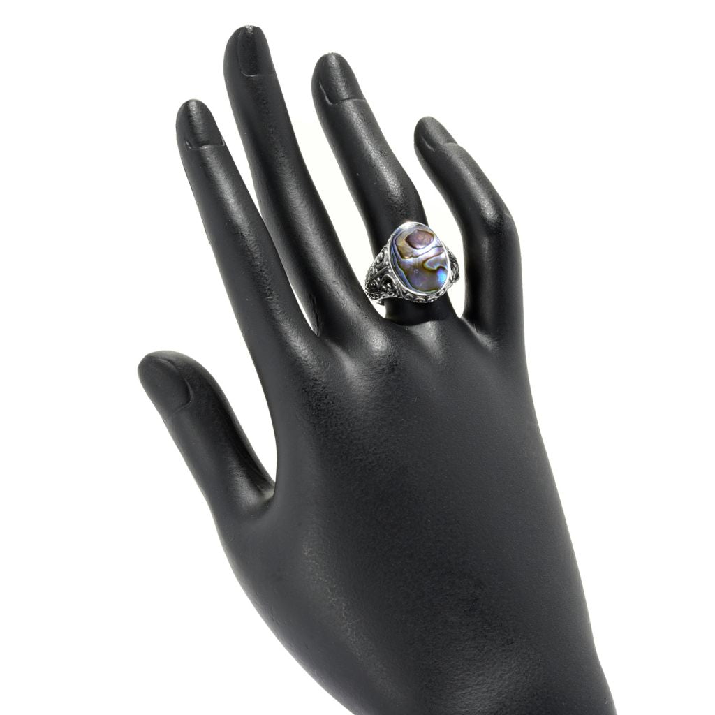 Artisan Silver by Samuel B. Choice of 16x12mm Gem Filigree Ring by Steals