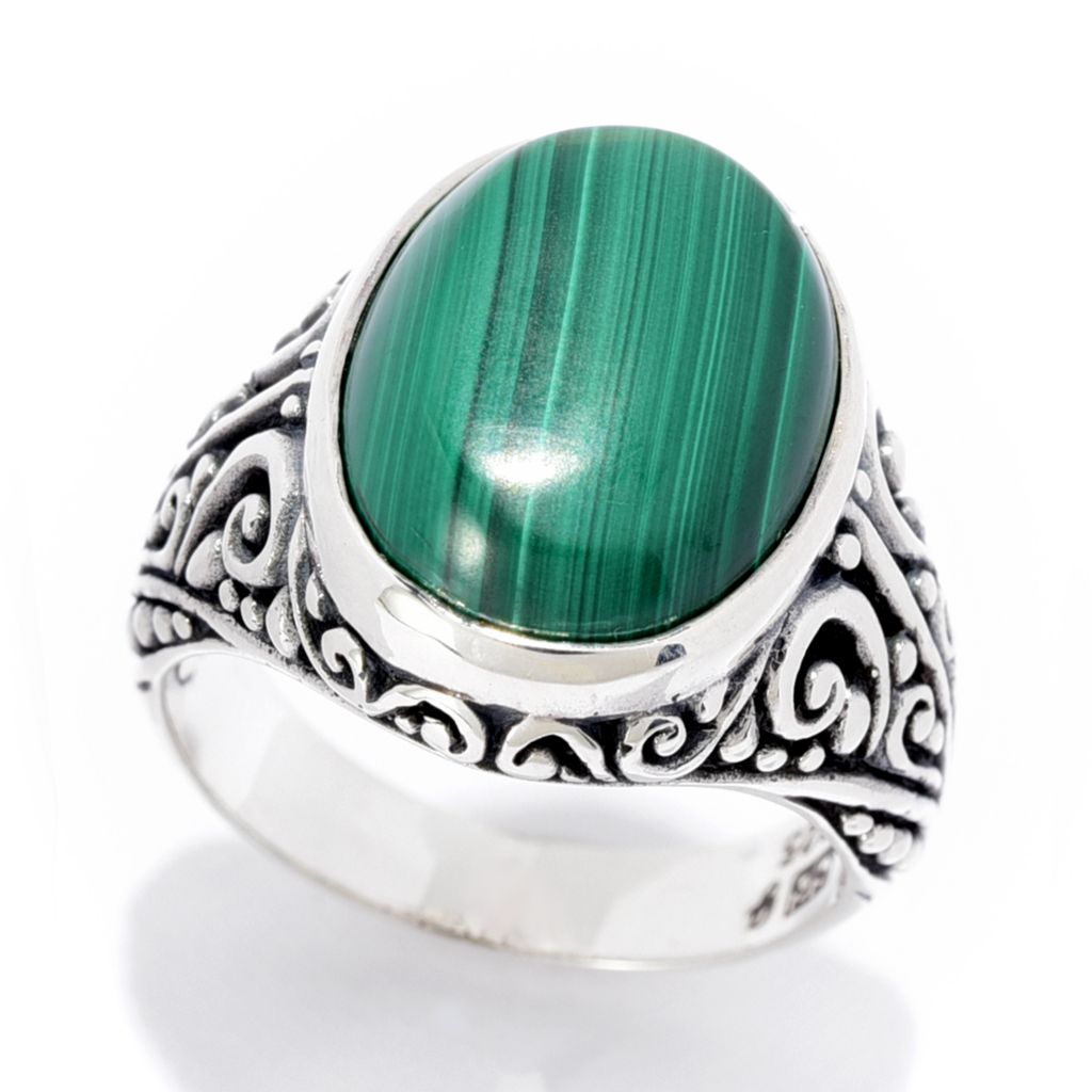 Artisan Silver by Samuel B. Choice of 16x12mm Gem Filigree Ring by Steals