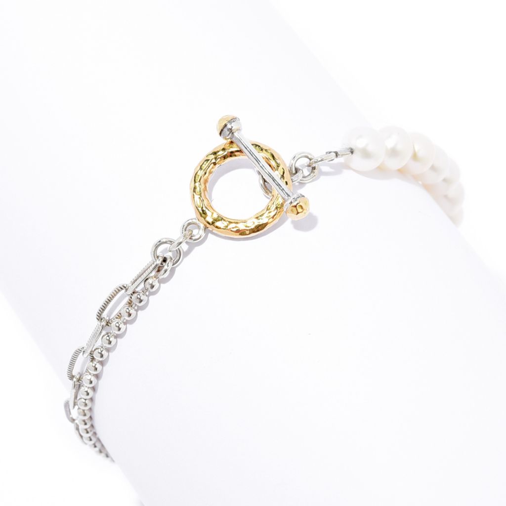 Artisan Silver by Samuel B. Choice of Gem Bead & Chain Bracelet by Steals
