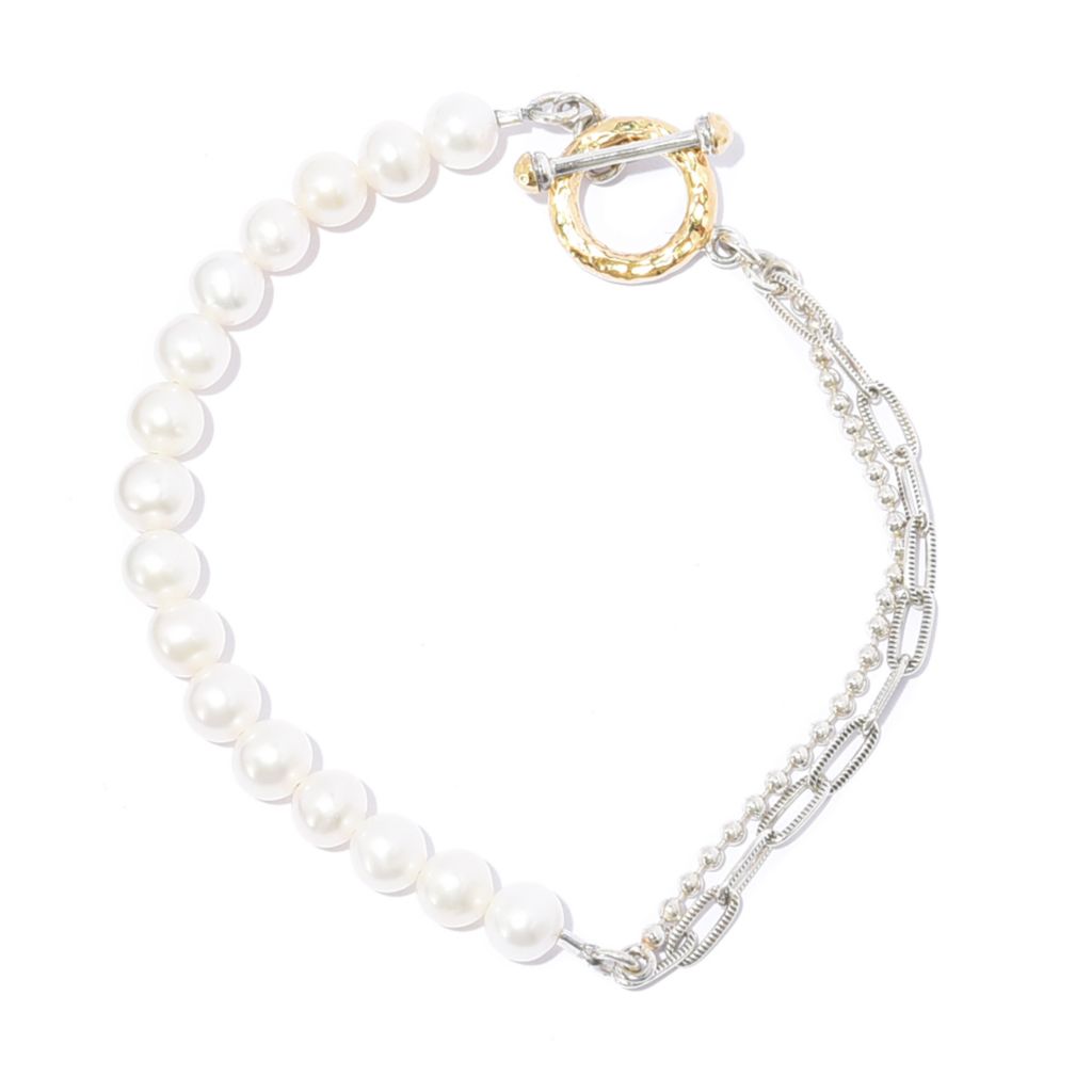 Artisan Silver by Samuel B. Choice of Gem Bead & Chain Bracelet by Steals