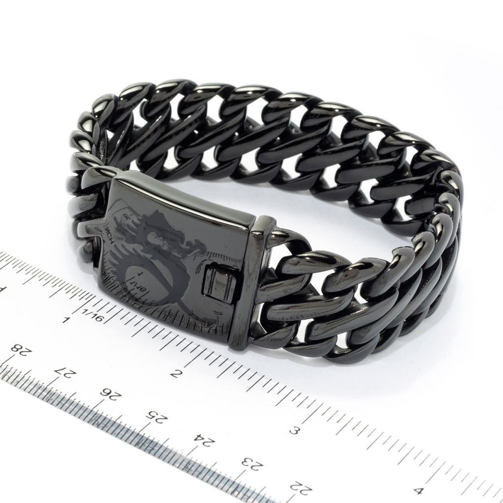 Invicta Men's Stainless Steel Choice of Color Double Curb Link Bracelet by Steals