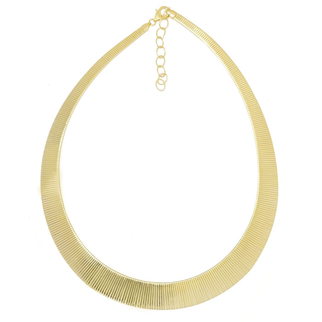 Toscana Italiana Platinum or Gold Plated Graduated Cleopatra Necklace by Steals