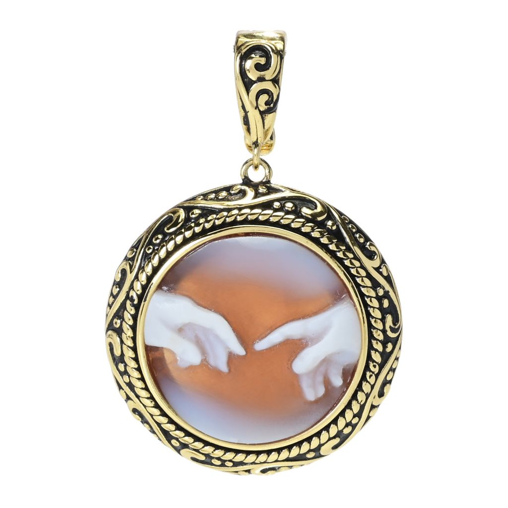 Cameo Italiano 18K Gold Plated "Acropolis" Artist Series Pendant by Steals