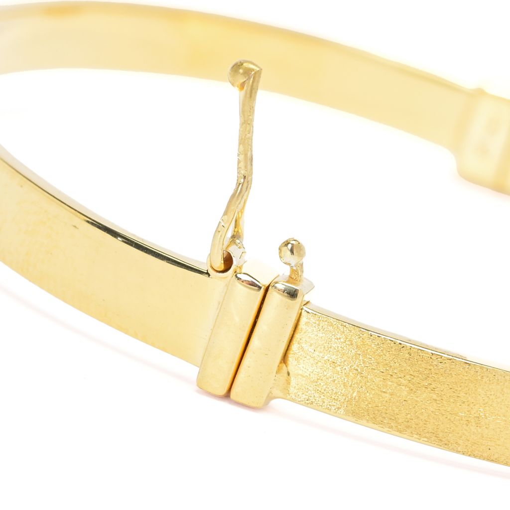 Toscana Italiana 18K Gold Plated Polished & Setosa Bangle Bracelet by Steals