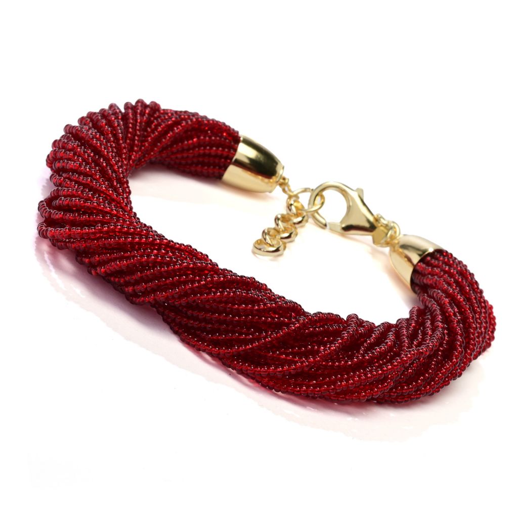 Toscana Italiana Twisted Multi Strand Murano Glass Bead Bracelet by Steals
