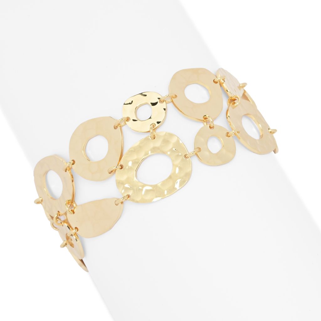Toscana Italiana Acqua Bagnata Organic Shape Double Row Toggle Bracelet by Steals