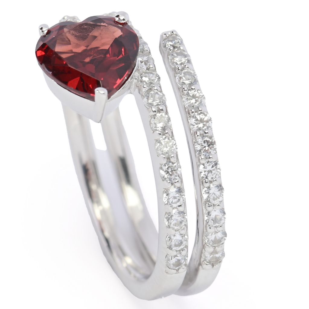 Gem Treasures Choice of Gemstone & White Zircon Wrap Ring by Steals