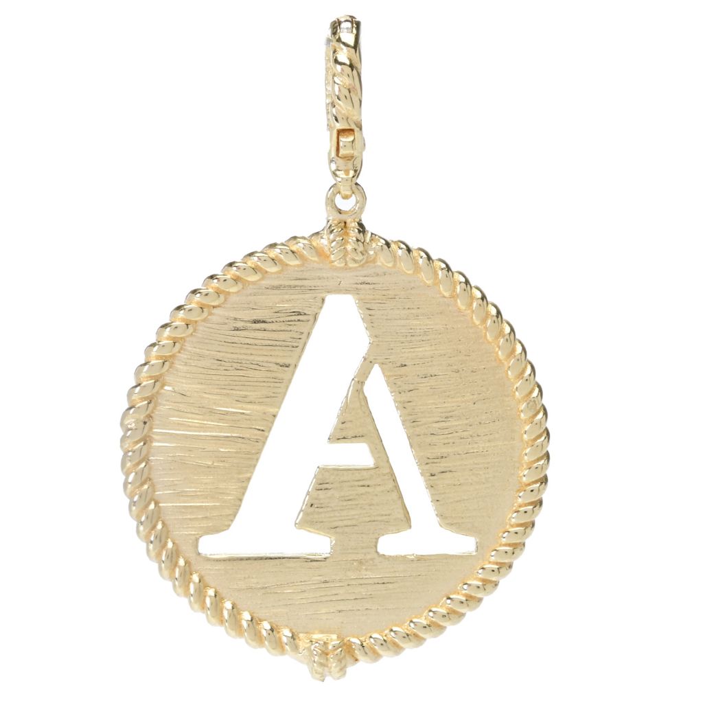 Passport to Turkey Gold Plated Choice of Cutout Initial Enhancer Pendant by Steals