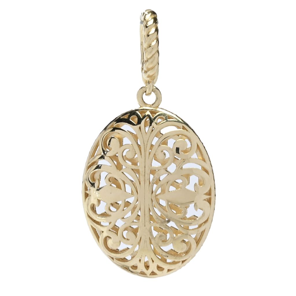 Passport to Turkey Gold Plated Byzantine Look Scrollwork 1.25" Enhancer Pendant by Steals
