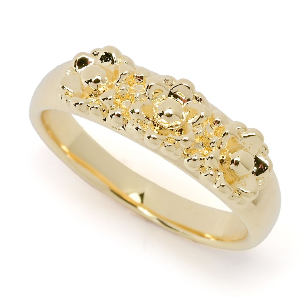 Toscana Italiana Choice of Platinum Plated or Gold Plated Flower Design Ring by Steals