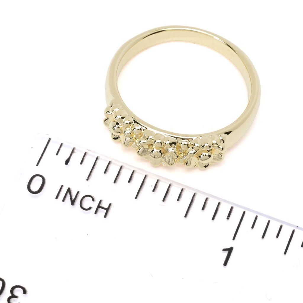 Toscana Italiana Choice of Platinum Plated or Gold Plated Flower Design Ring by Steals