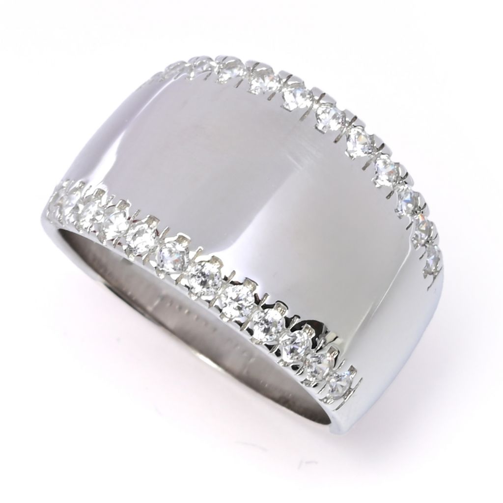 Sorrento Italian Silver 0.64 DEW Simulated Diamond Tapered Band Ring by Steals