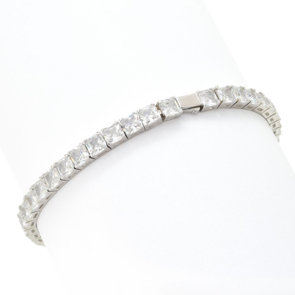 Sorrento Italian Silver 16.80 DEW Simulated Diamond Tennis Bracelet by Steals