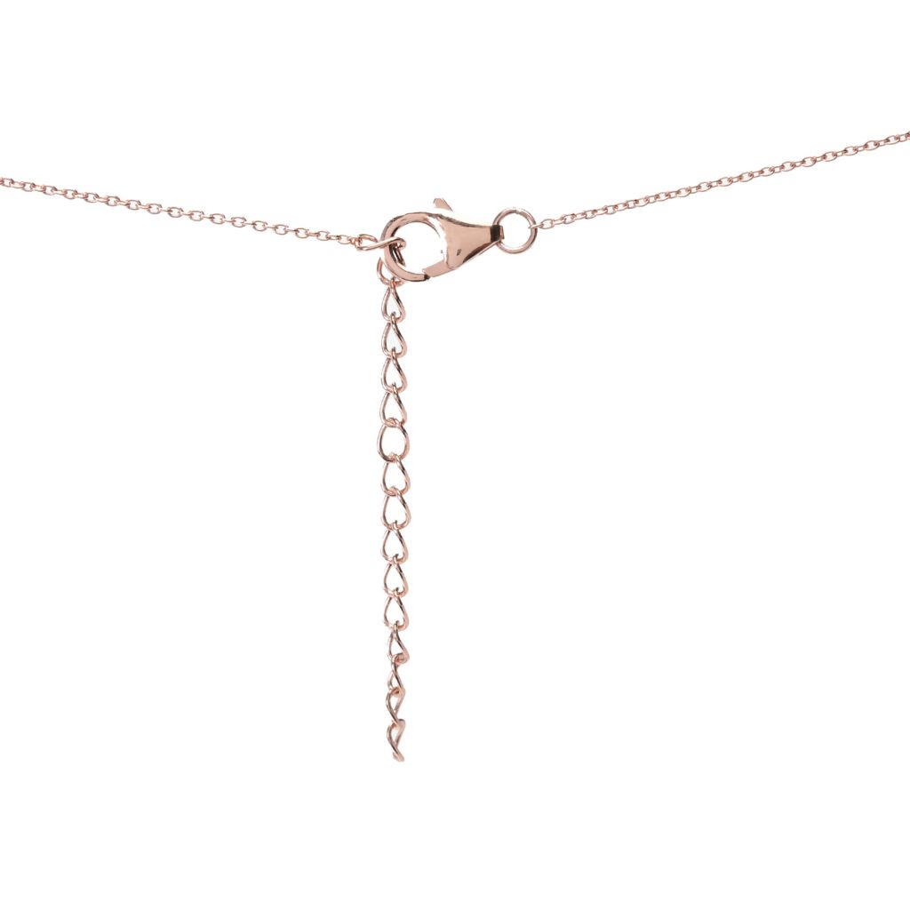 Rose Gold Plated 18x13mm Oval Pink Chalcedony & Ethiopian Opal Pendant w/ Chain by Steals