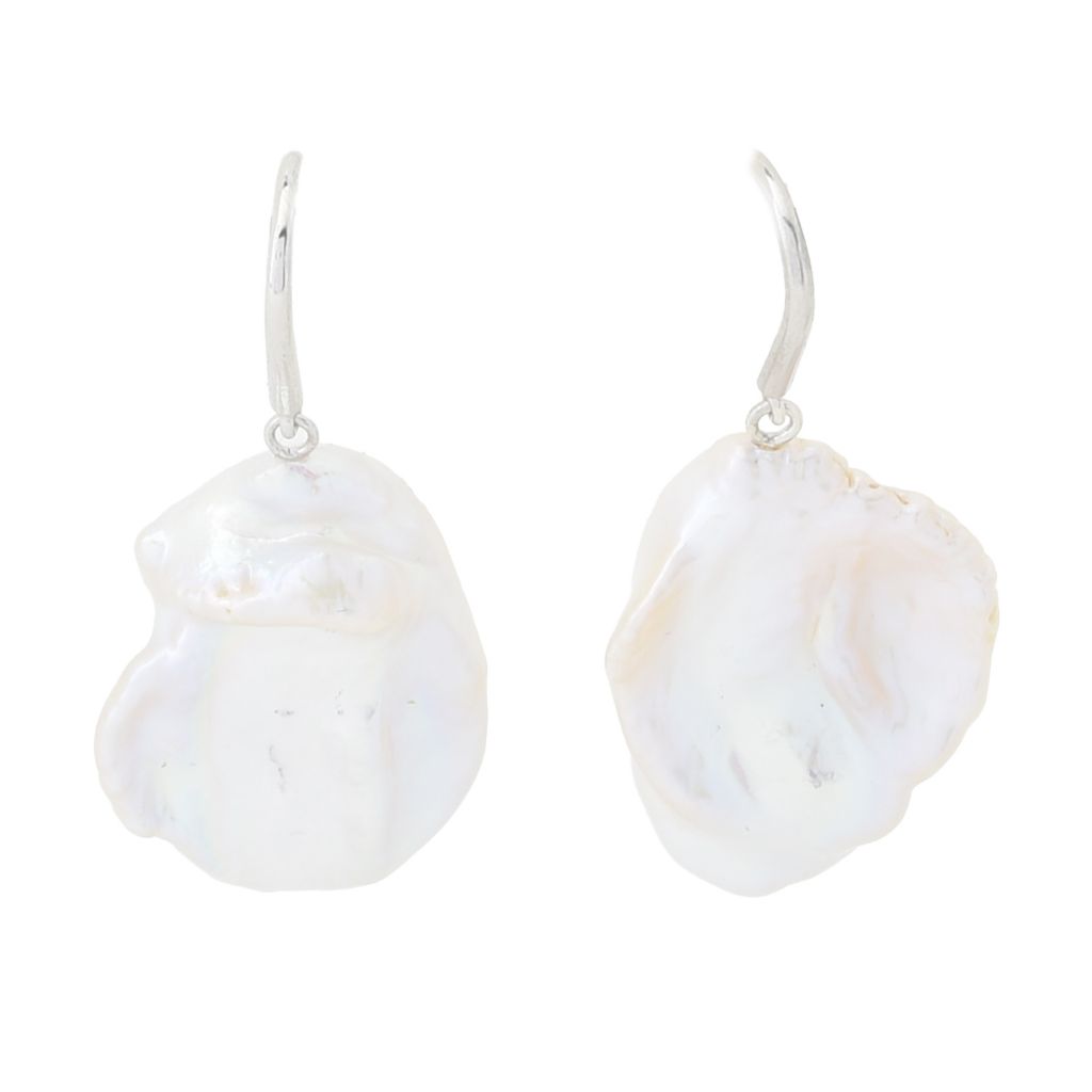 Imperial Pearl Freshwater Cultured Keshi Pearl 1.25" Drop Earrings by Steals