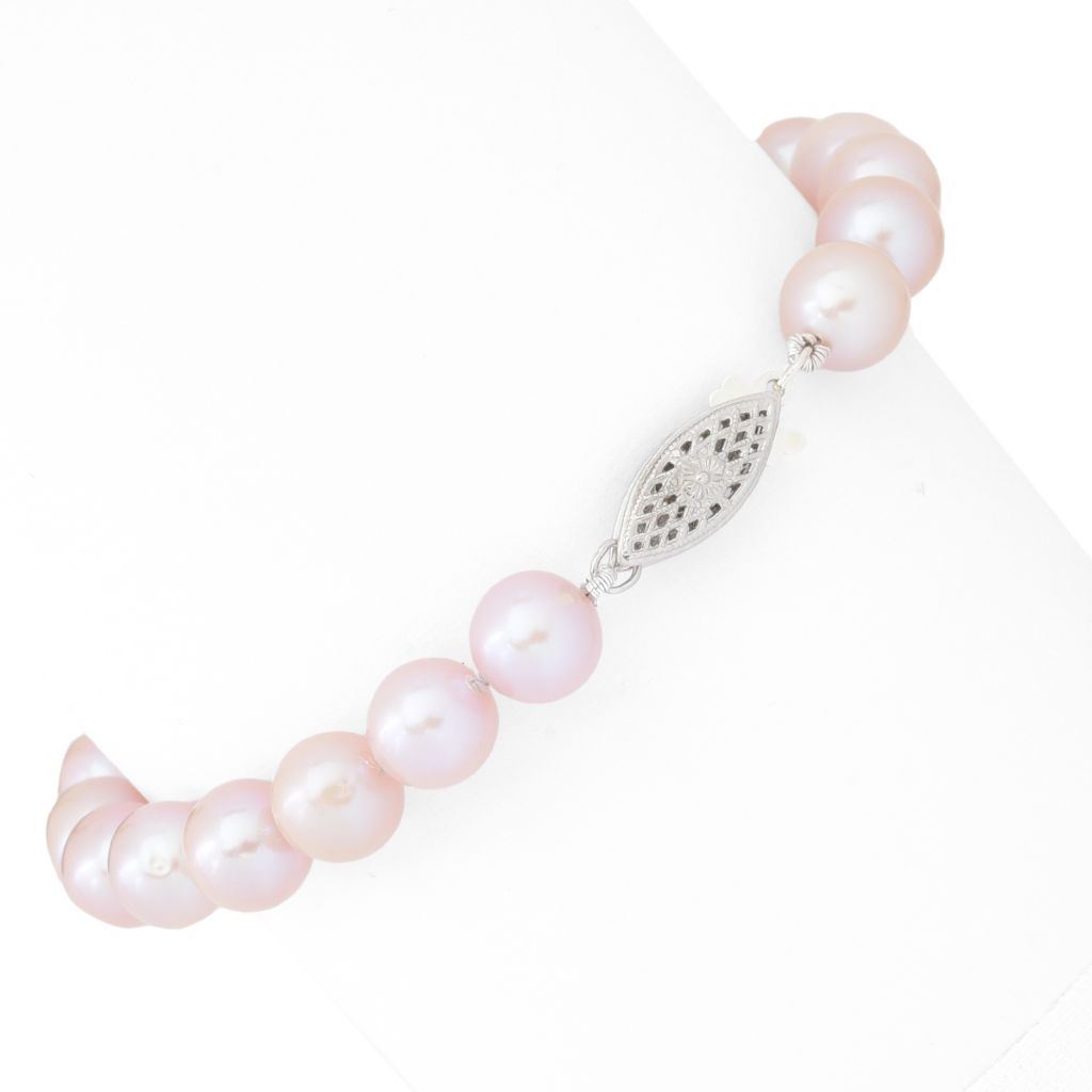 Imperial Pearl Freshwater Cultured Pink Pearl Strand 7.5" Bracelet by Steals