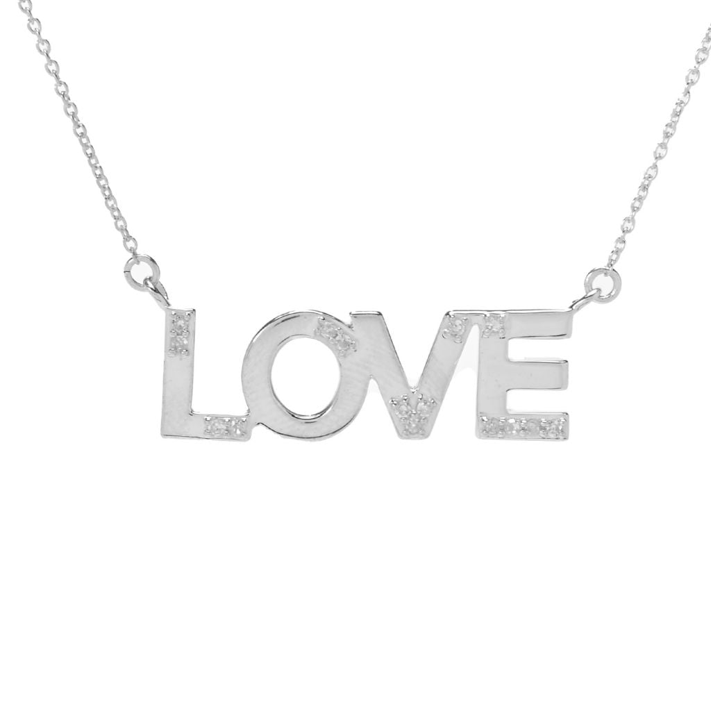 Diamond Treasures 0.15ctw Diamond Inspirational Word Necklace by Steals