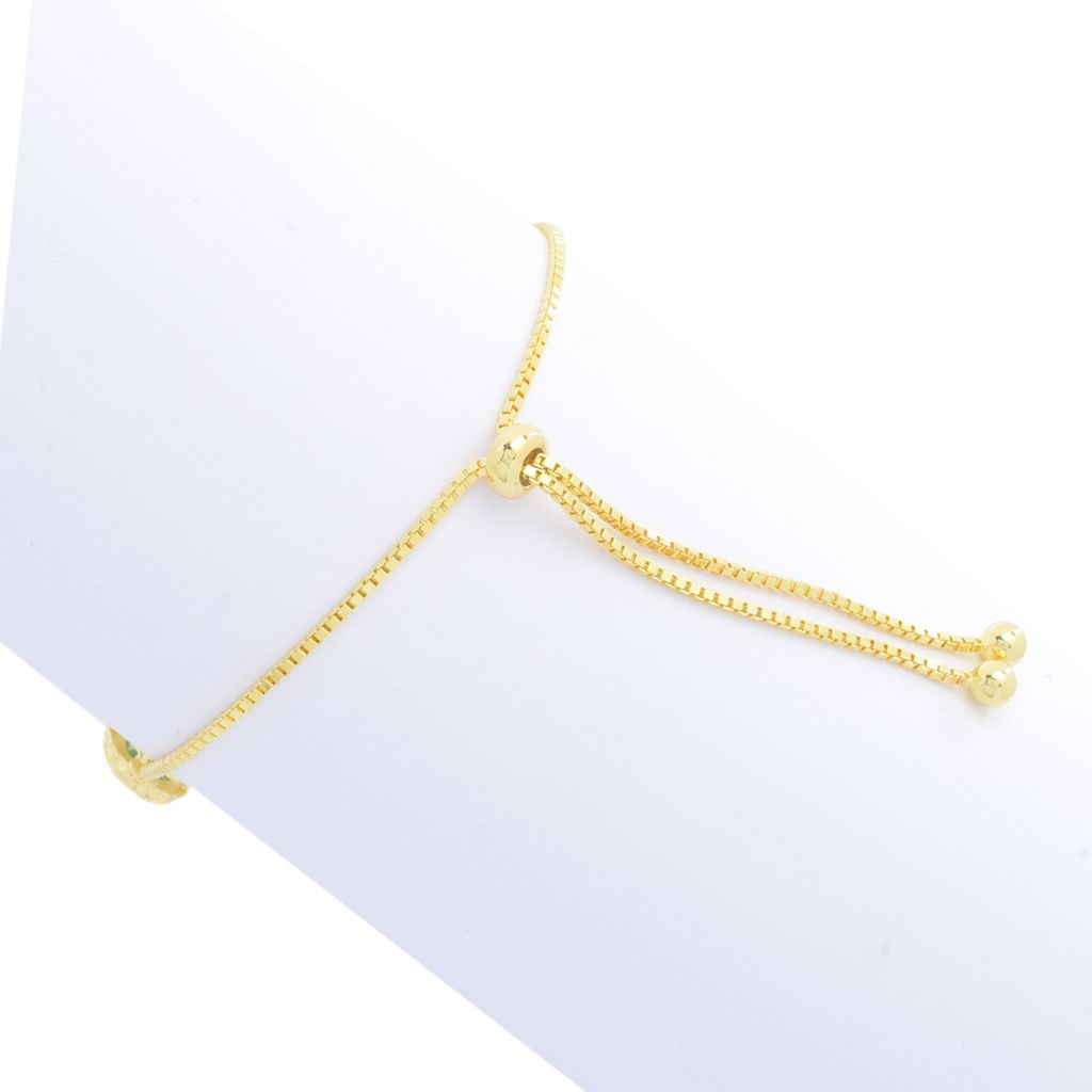 Elemental Gems 18K Gold Plated Opaque & Faceted Gemstone Bolo Bracelet by Steals