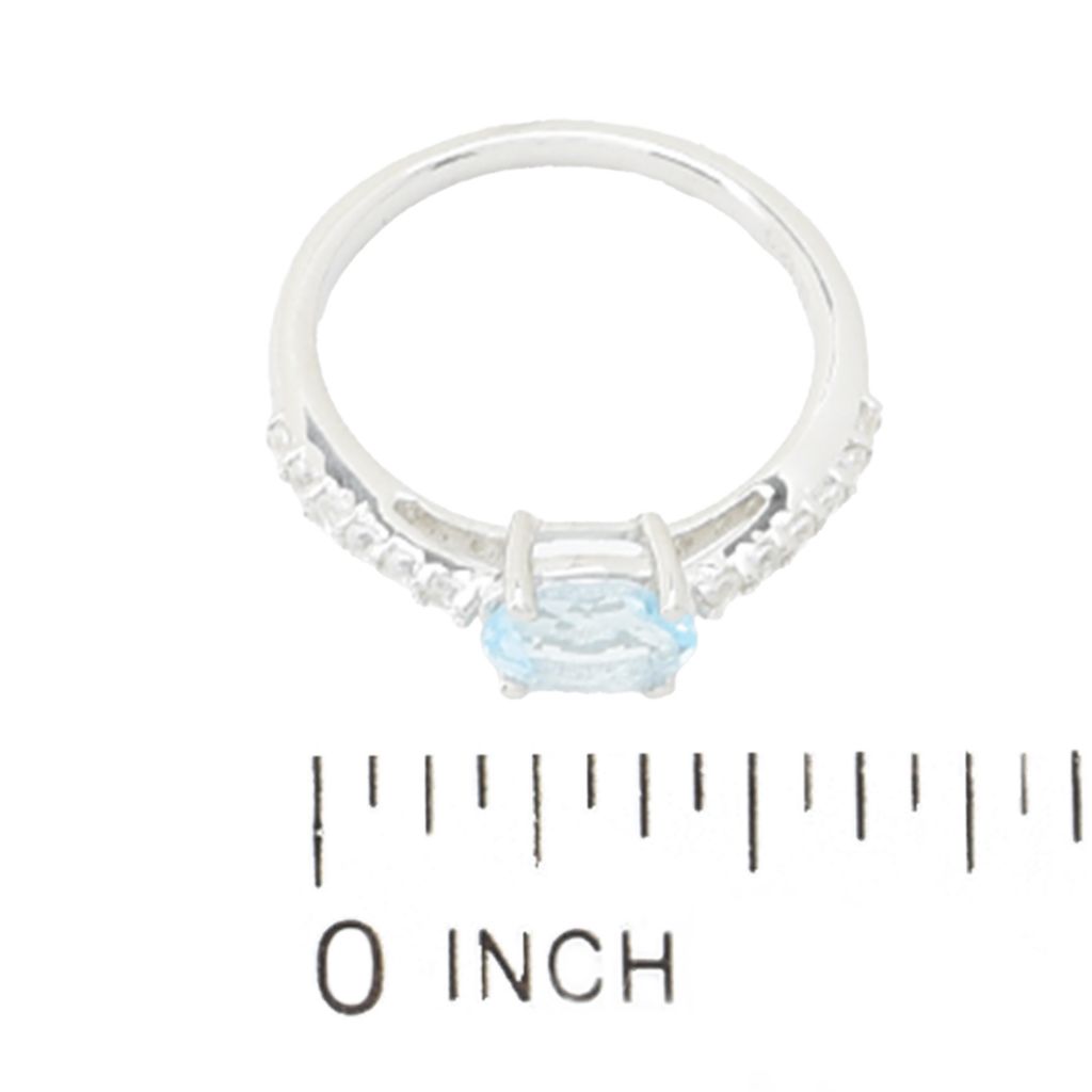 Elemental Gems Platinum Plated Gemstone & White Zircon Set of 3 Rings by Steals