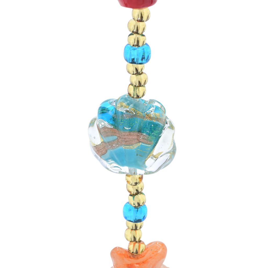 Il Murano di Francesca 18K Gold Plated Sealife Murano Glass Necklace by Steals