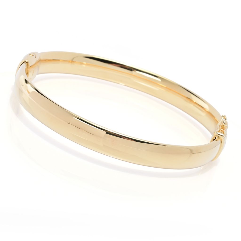 Toscana Italiana Choice of Size 8mm Bombe Tubing Hinged Bangle Bracelet by Steals