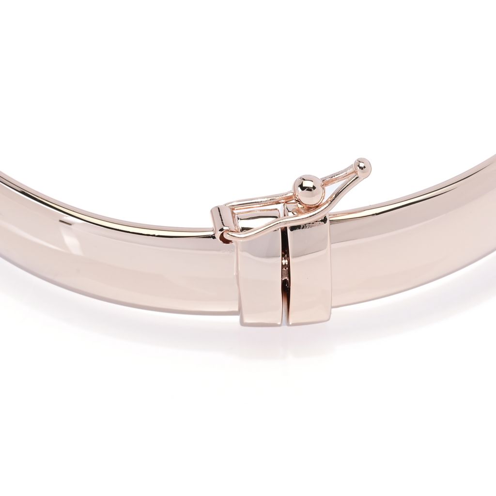 Toscana Italiana Choice of Size 8mm Bombe Tubing Hinged Bangle Bracelet by Steals