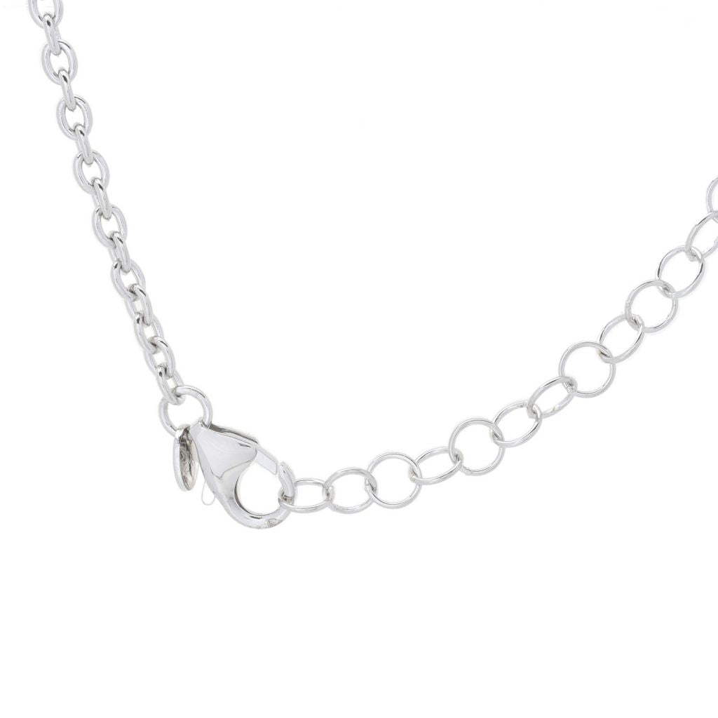 Toscana Italiana 18K Gold Plated or Platinum Plated Clover Station Necklace by Steals